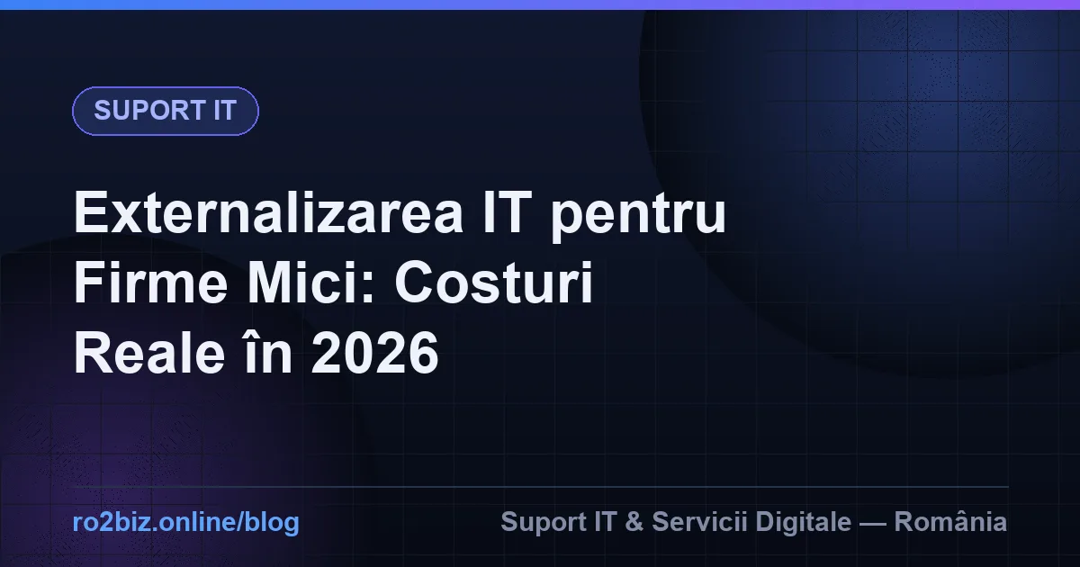 Externalizare IT pentru firme mici — costuri
